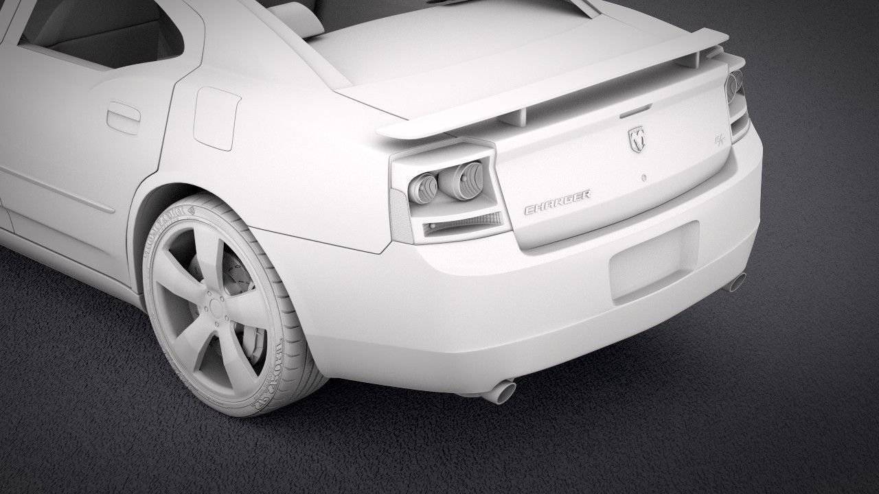 Dodge Charger SRT8 2006 Police - normal - carrig 3D model_13