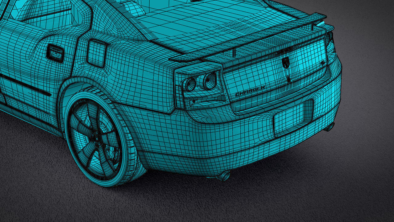 Dodge Charger SRT8 2006 Police - normal - carrig 3D model_17