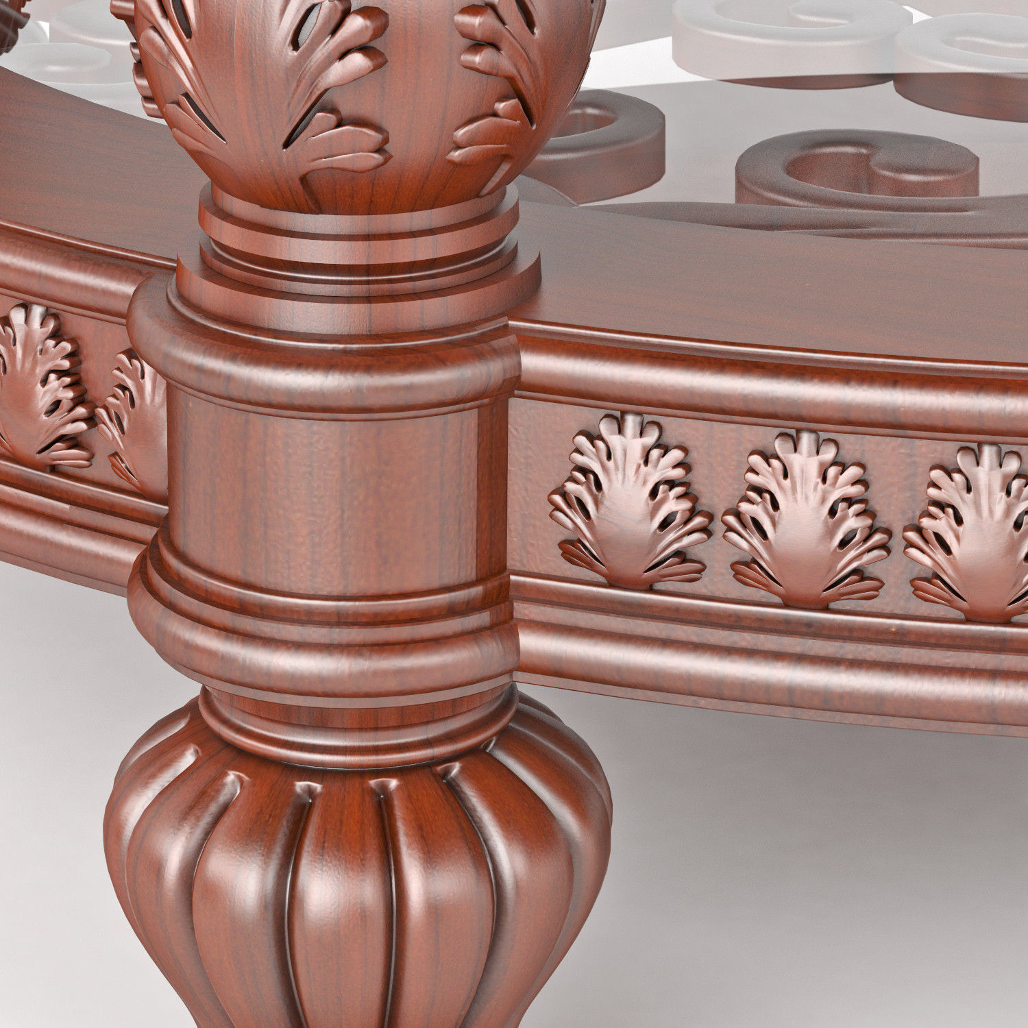 Round coffee table 3D model_6
