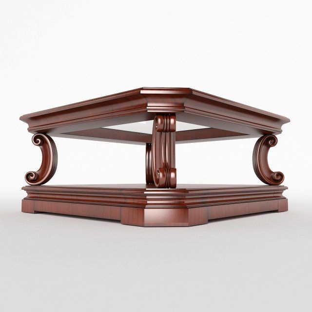 Rectangular coffee table 3D model_3