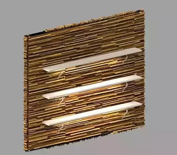 shelf and light Free 3D model