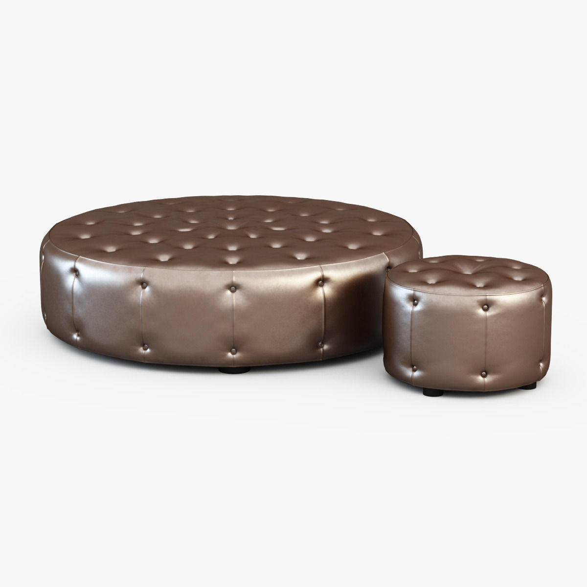 Round pouf 3D model_1
