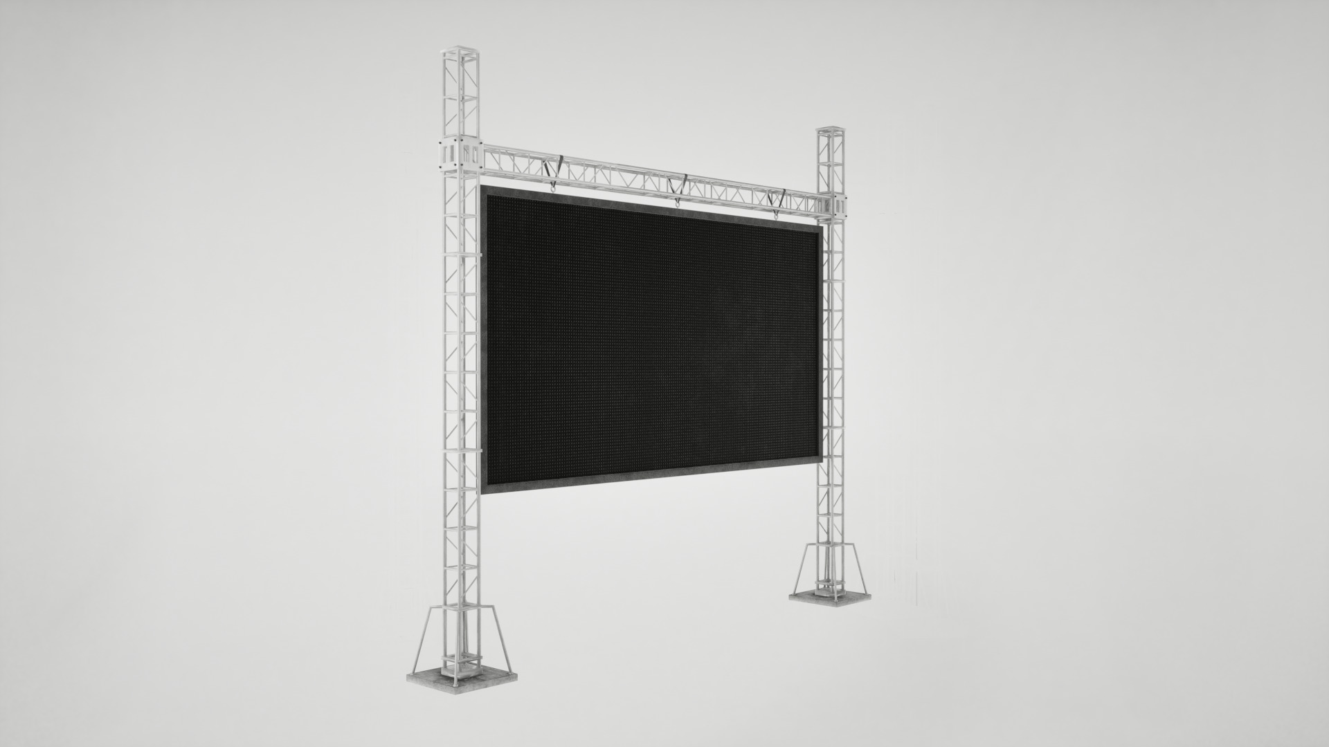 Led screen display Low-poly 3D model_1