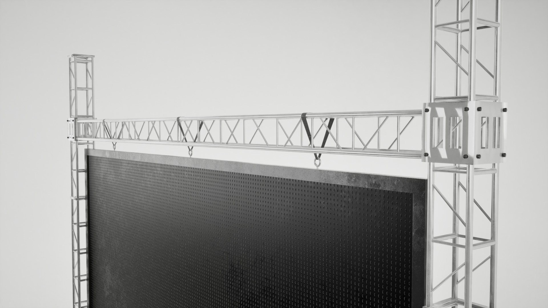 Led screen display Low-poly 3D model_9