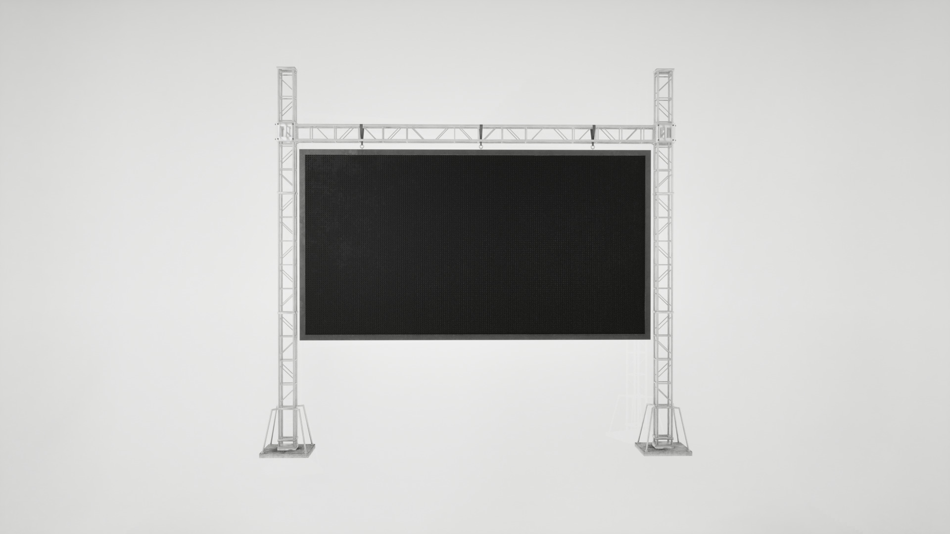 Led screen display Low-poly 3D model_2
