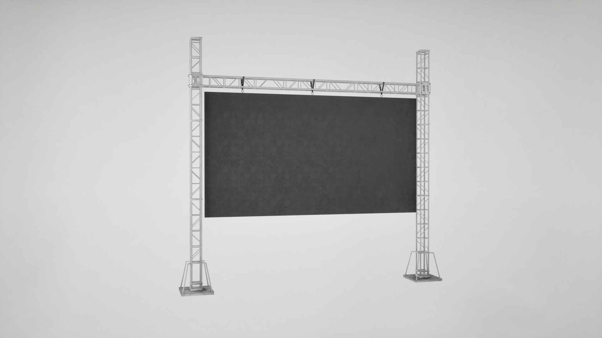Led screen display Low-poly 3D model_5