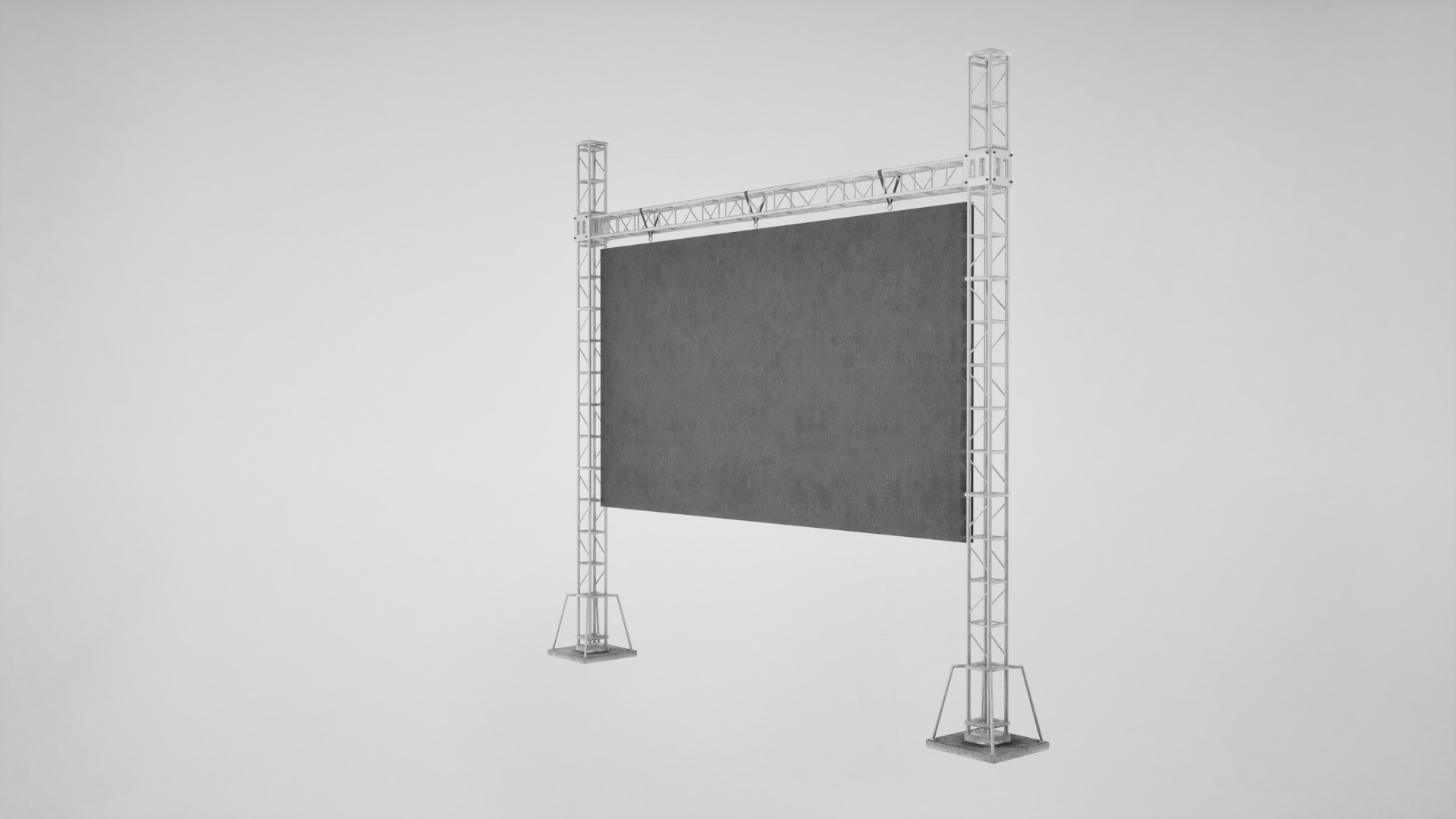 Led screen display Low-poly 3D model_4