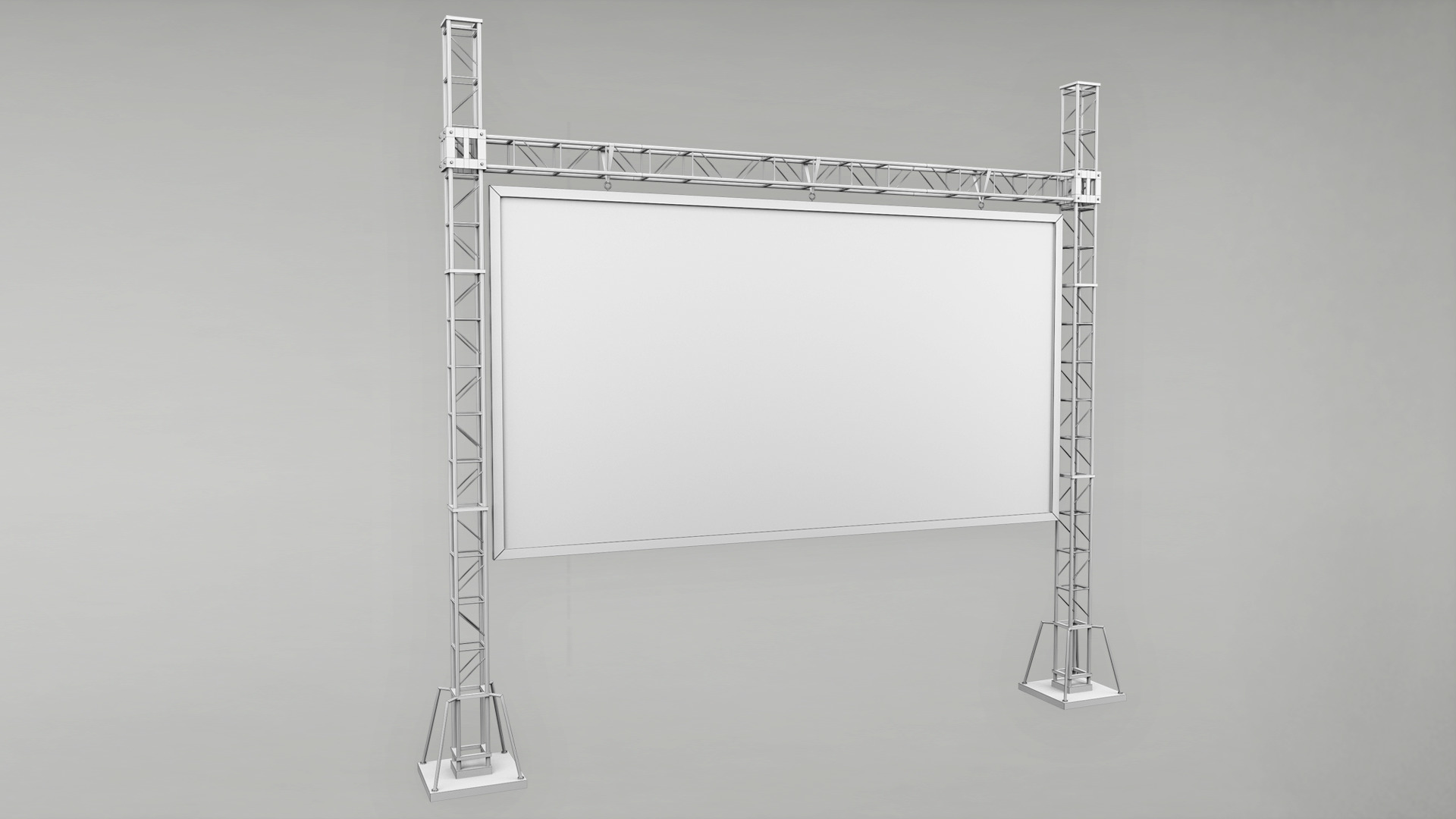 Led screen display Low-poly 3D model_13