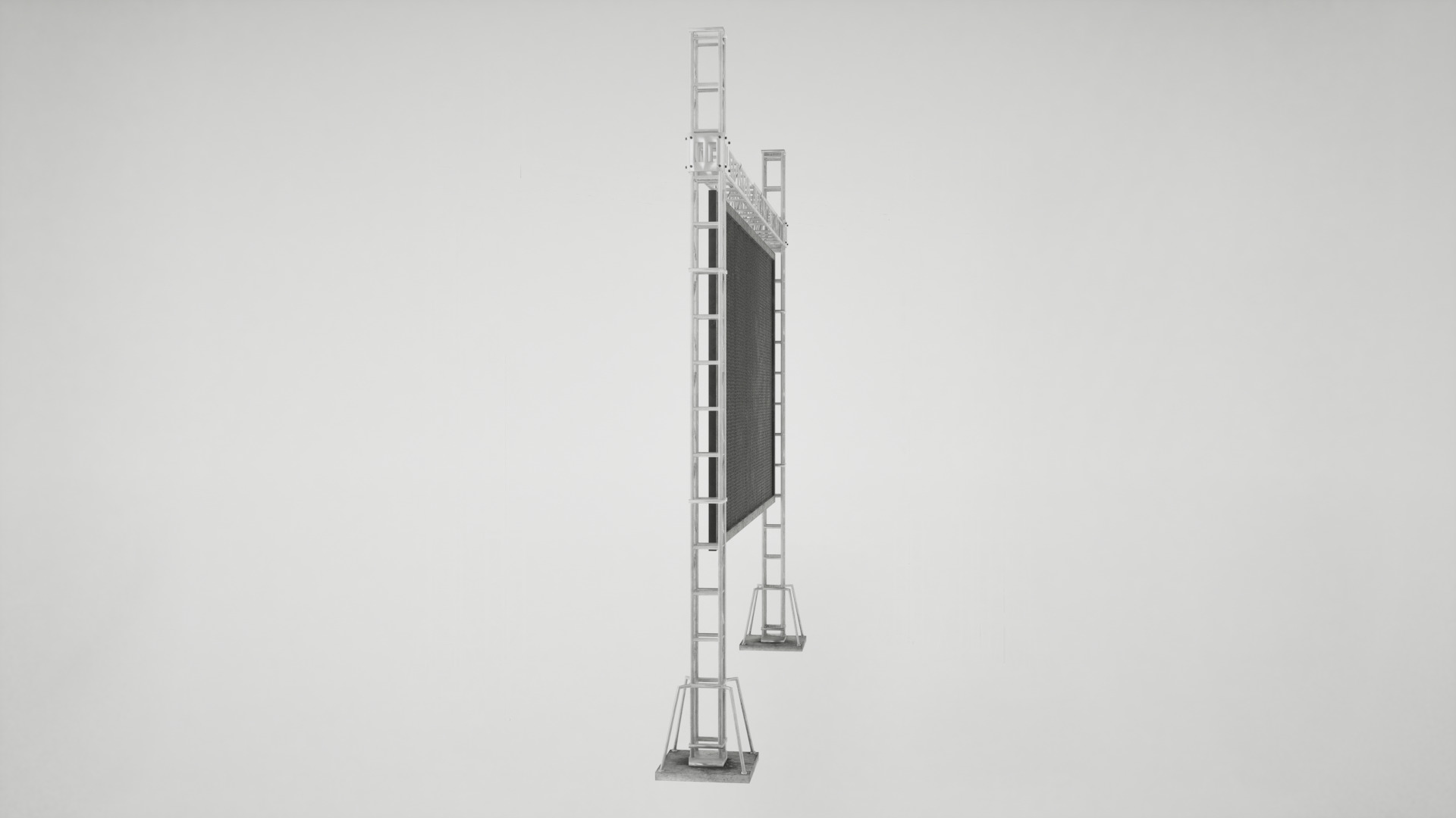 Led screen display Low-poly 3D model_3