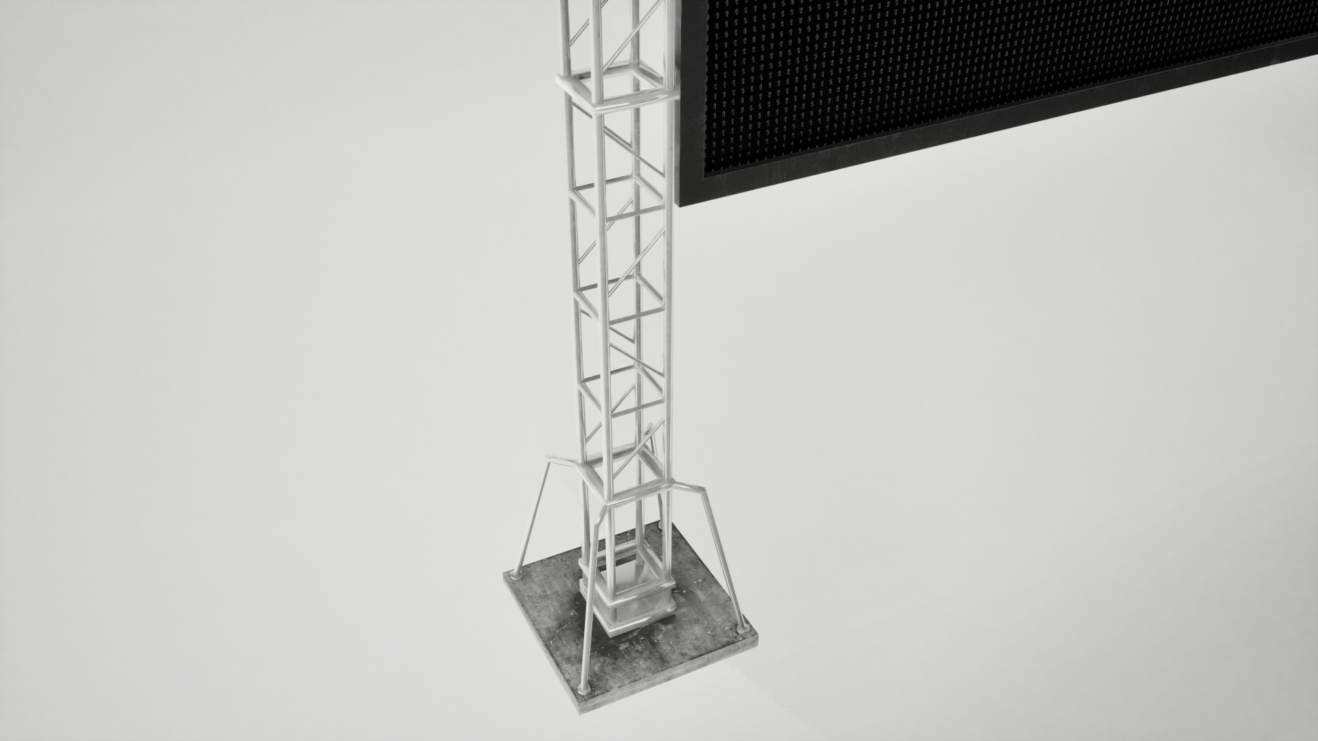 Led screen display Low-poly 3D model_10