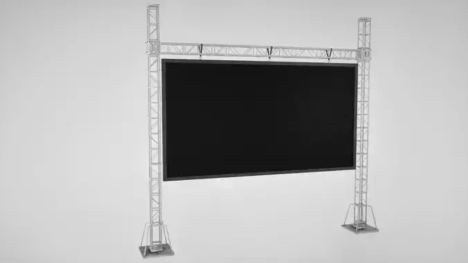 Led screen display Low-poly 3D model