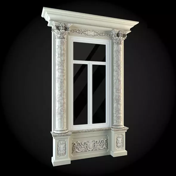 Window ornate 3D model_0