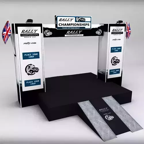 WRC motor sport podium 02 3D model