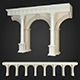 Arcade marble arches and columns 3D model_1