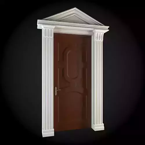 Door with columns and pillars