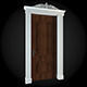 Door wooden 3D model_1