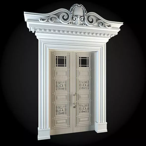 Door ornate 3D model_0