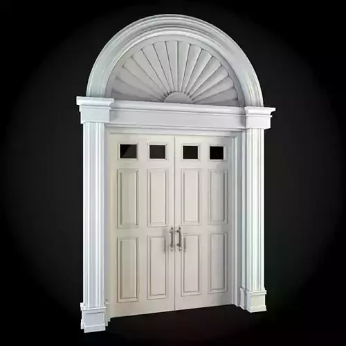 Door with arched window
