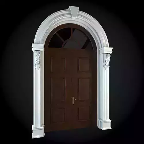 Door wooden with arches