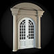 Door with arches and windows 3D model_1