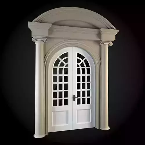 Door with arches and windows