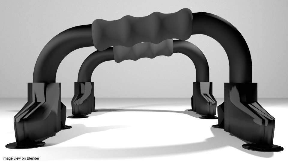 Exercise Equipment Push-up 3D model_1