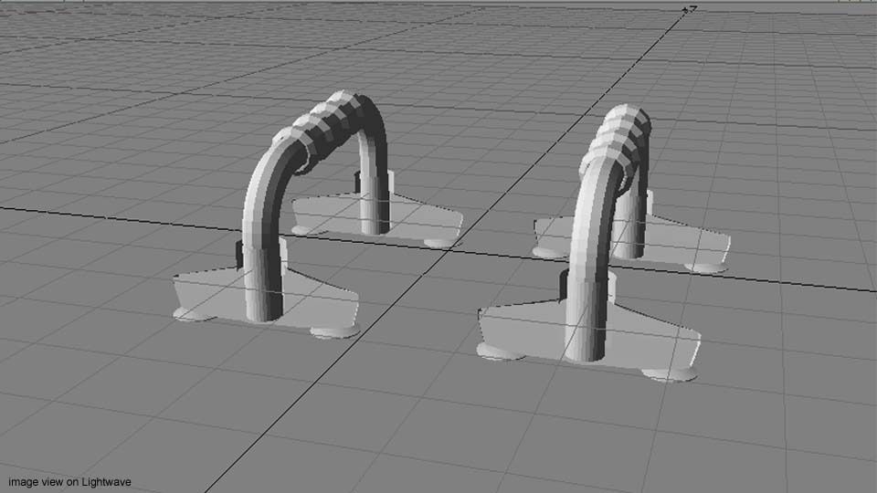 Exercise Equipment Push-up 3D model_4