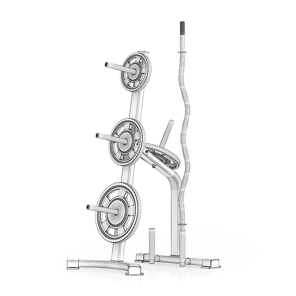 Weight Rack 3D model_1