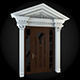 Door with columns and arches 3D model_1