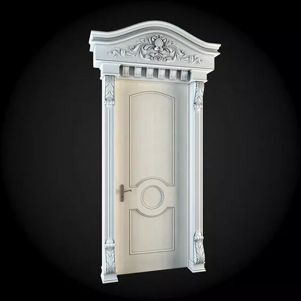 Door ornate 3D model_0
