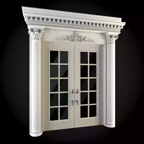 Door with columns