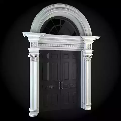 Door with arches and columns