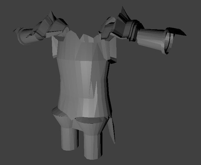 low-poly Plate Armour  Free low-poly 3D model_2