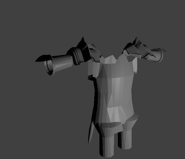 low-poly Plate Armour  Free low-poly 3D model_1