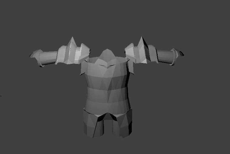 low-poly Plate Armour  Free low-poly 3D model_0