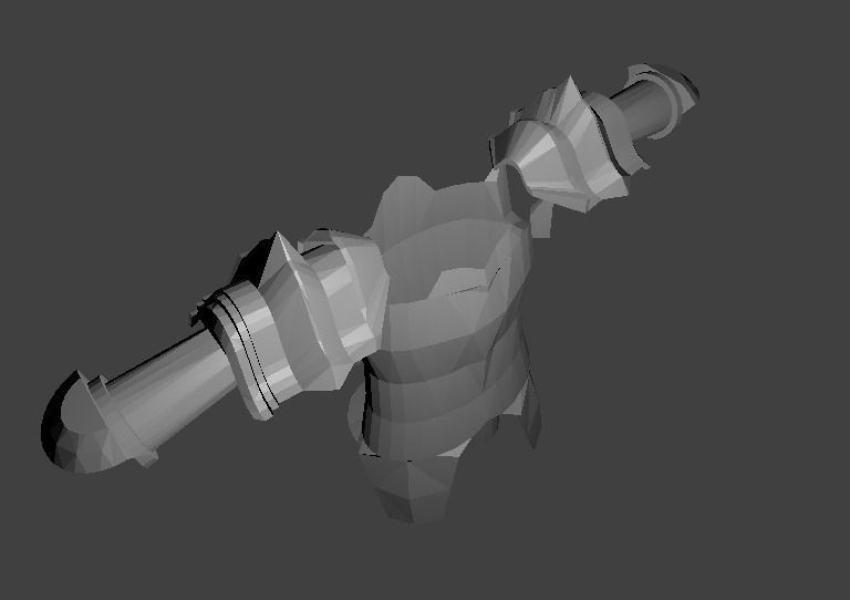 low-poly Plate Armour  Free low-poly 3D model_3