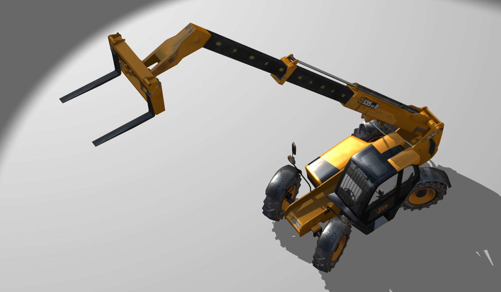 Telescopic Handler Forklift JCB 535 95 Low-poly 3D model_8