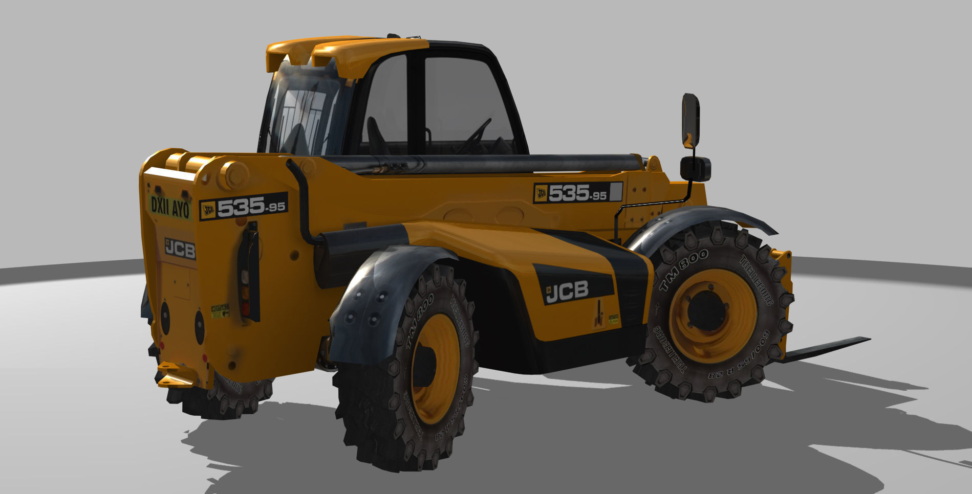 Telescopic Handler Forklift JCB 535 95 Low-poly 3D model_5