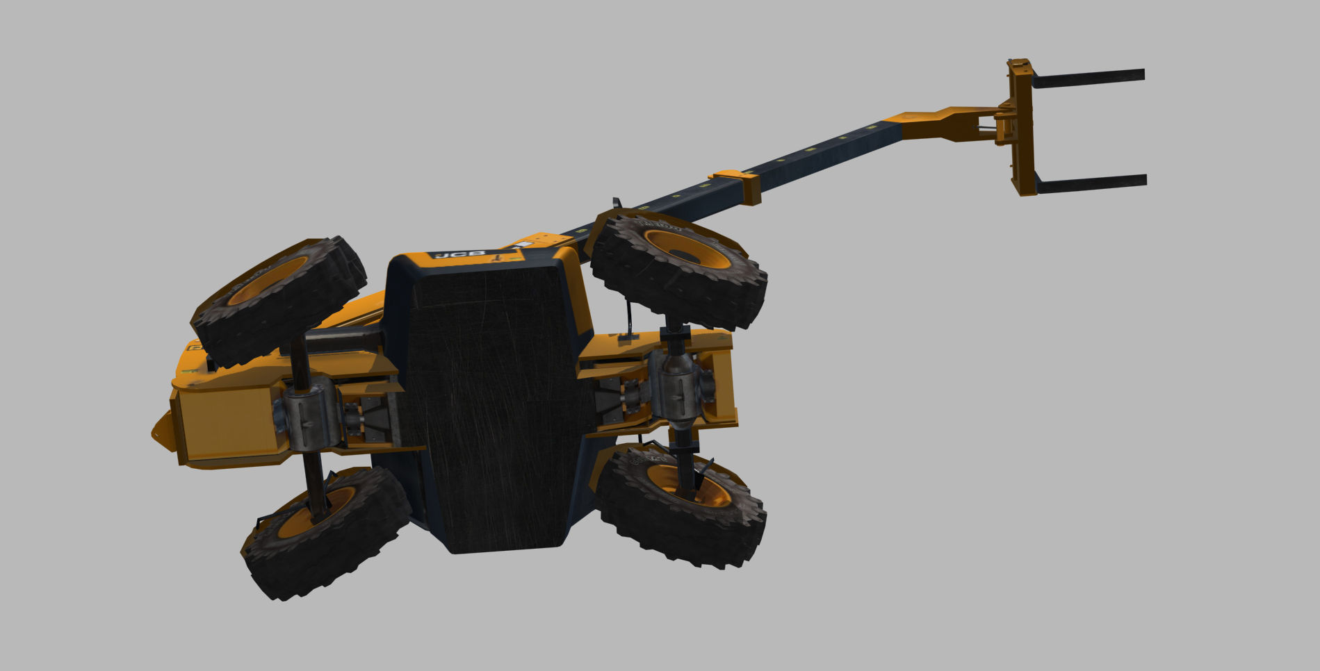 Telescopic Handler Forklift JCB 535 95 Low-poly 3D model_3