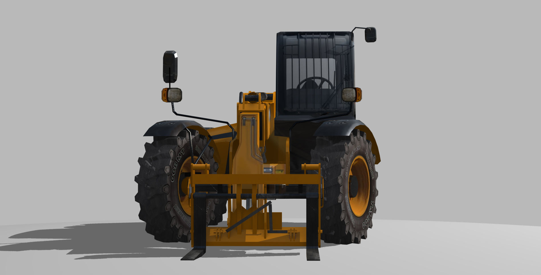 Telescopic Handler Forklift JCB 535 95 Low-poly 3D model_10