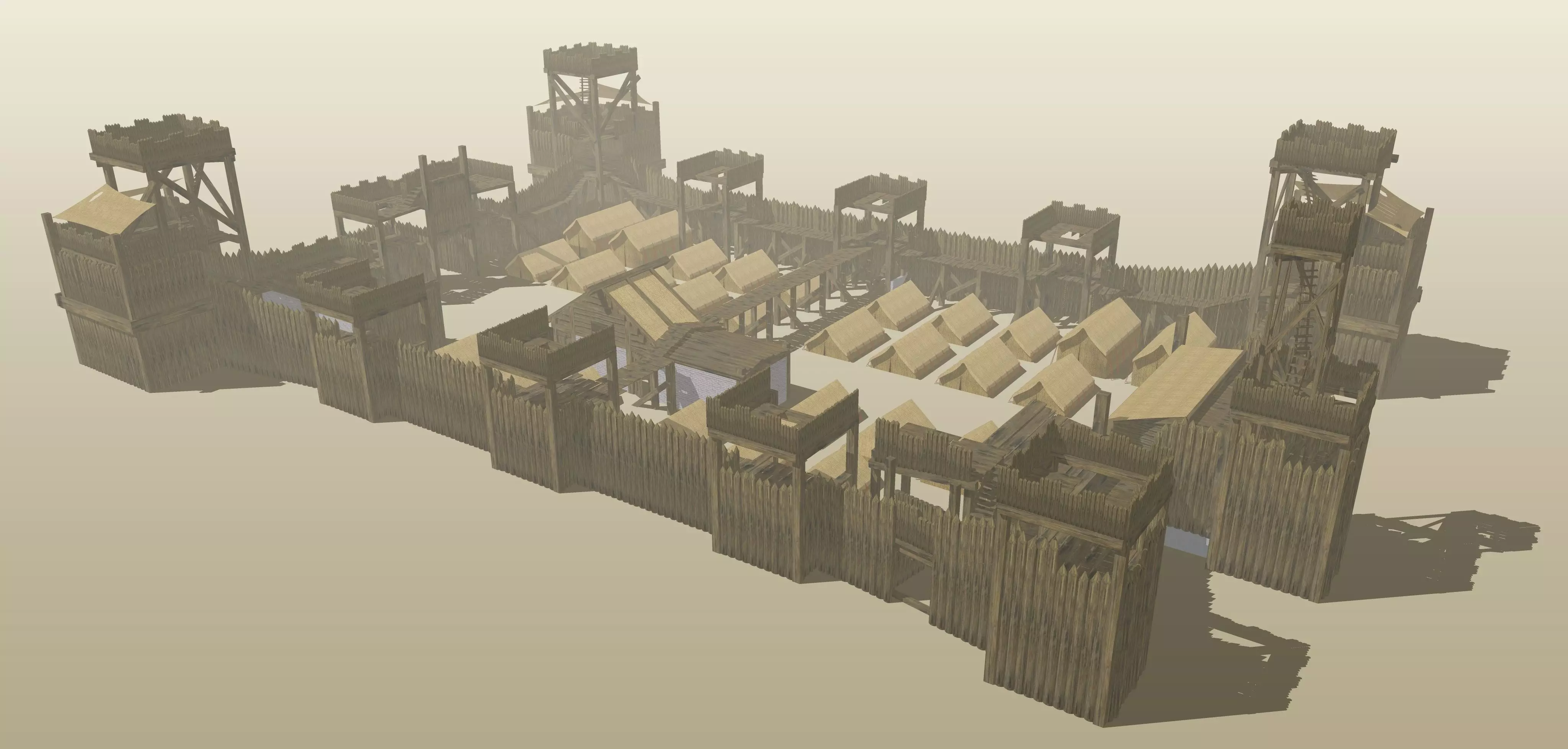 roman fort 3D model_0