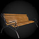 Bench park 3D model_1
