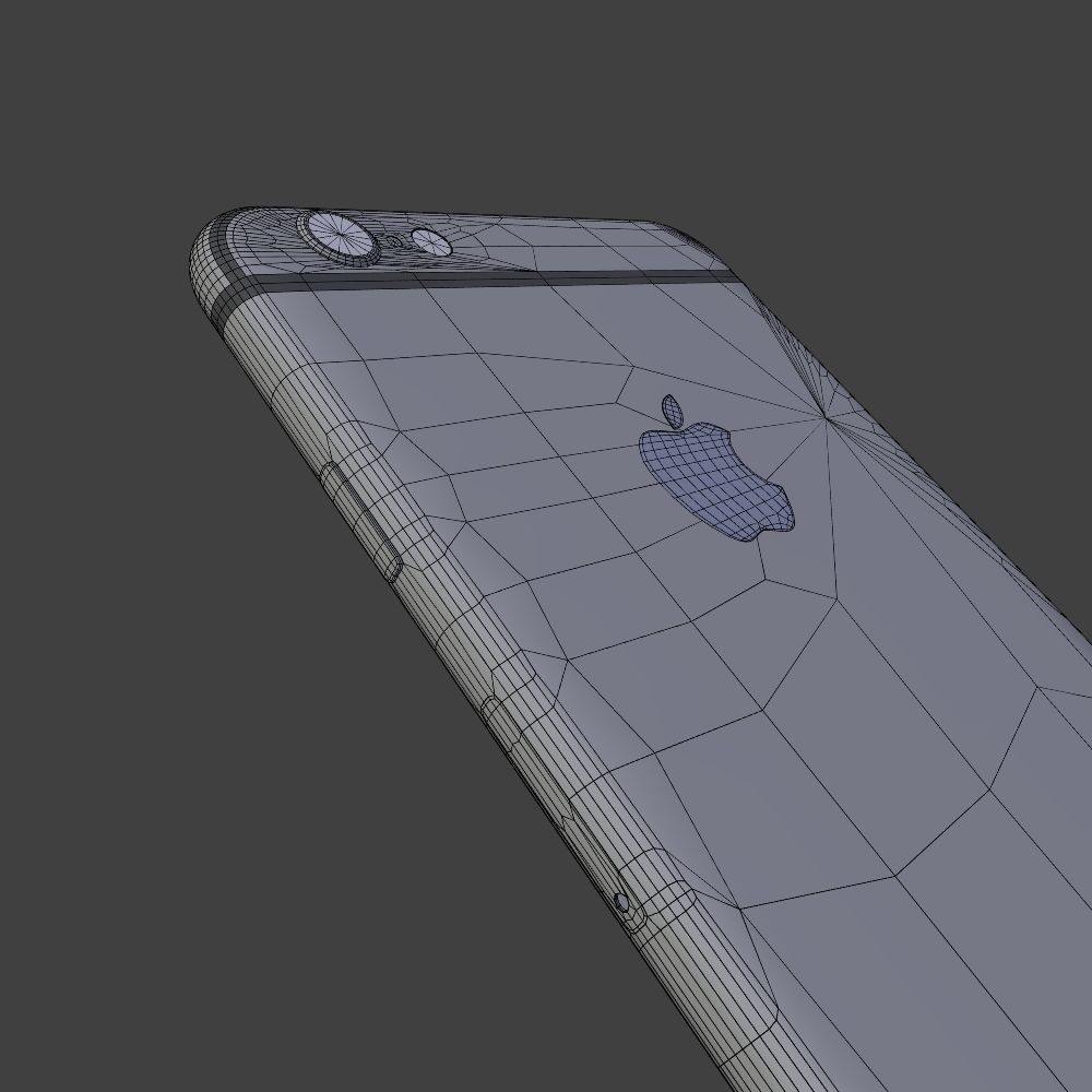 Apple iPhone 6 XL Smartphone Low-poly 3D model_13