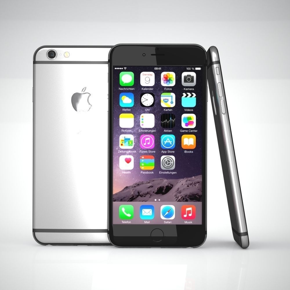 Apple iPhone 6 XL Smartphone Low-poly 3D model_1