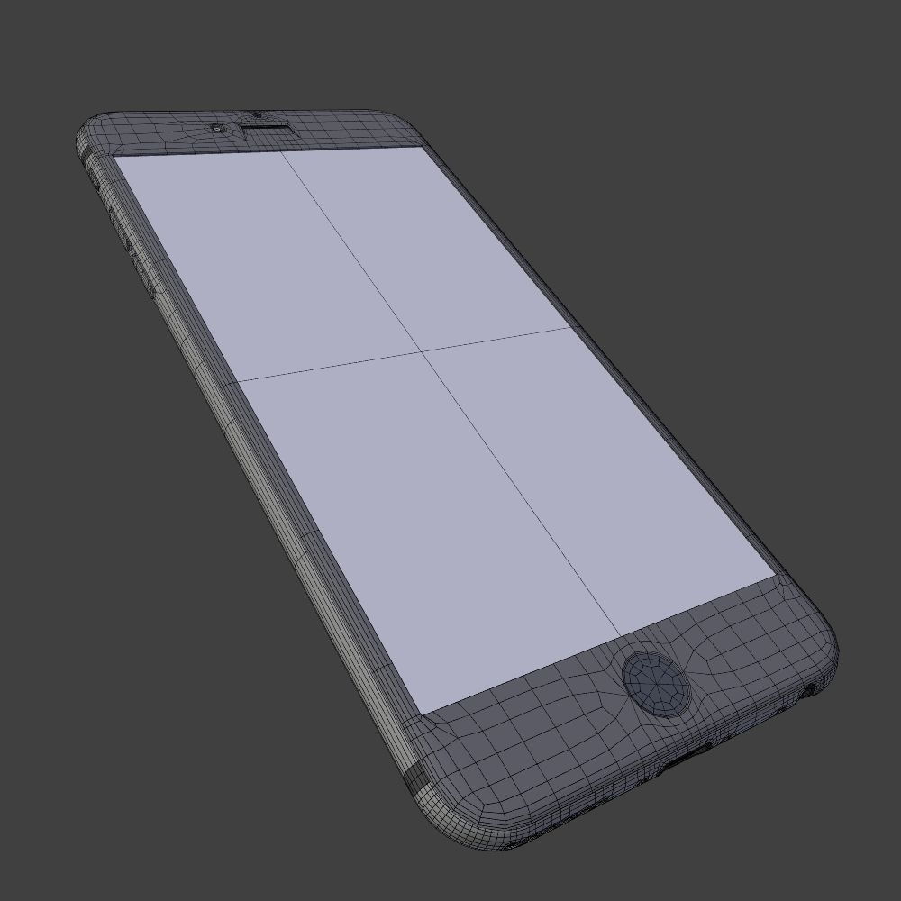 Apple iPhone 6 XL Smartphone Low-poly 3D model_16