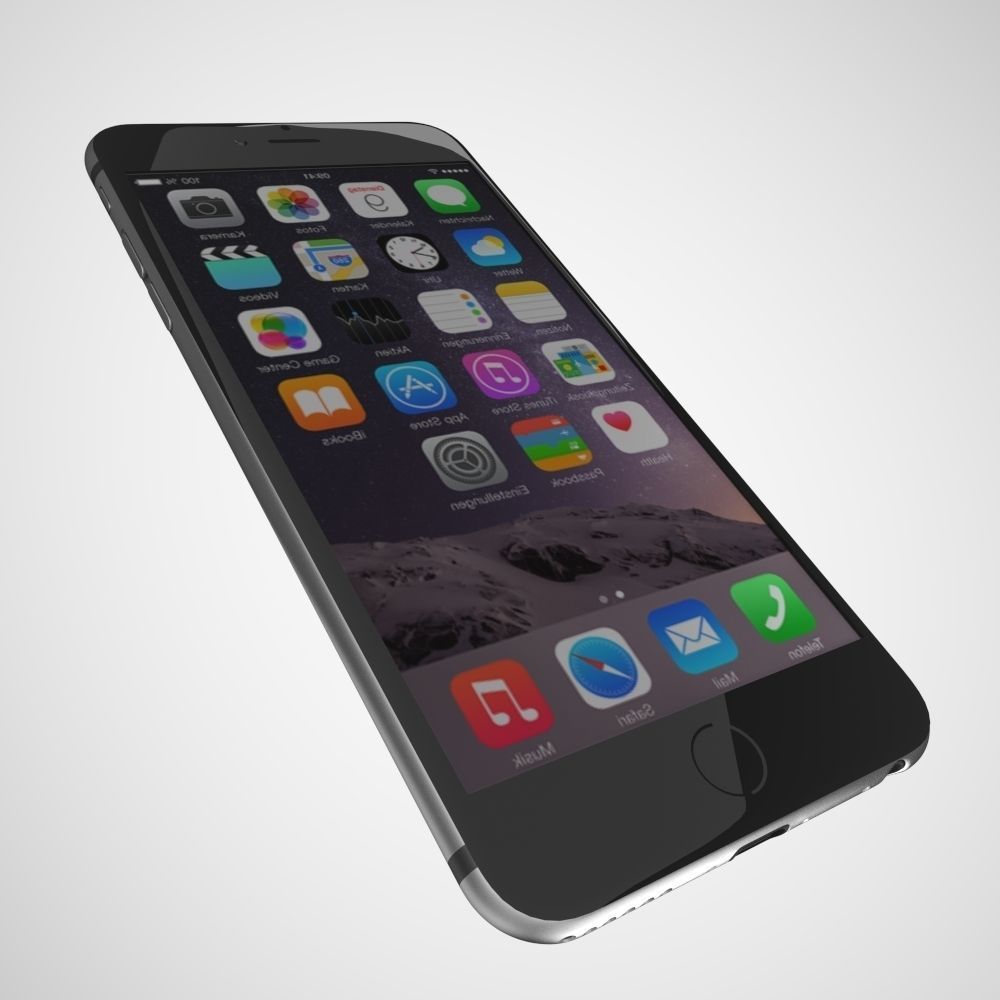 Apple iPhone 6 XL Smartphone Low-poly 3D model_2