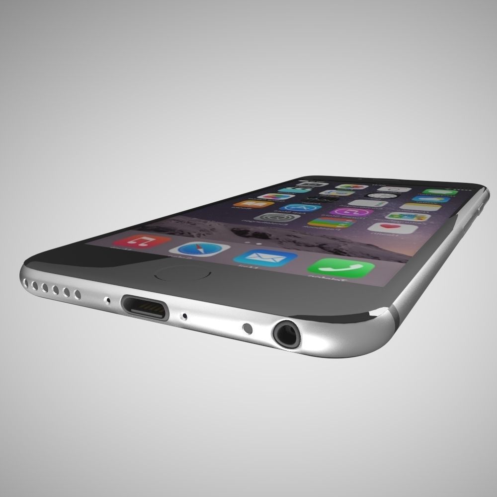 Apple iPhone 6 XL Smartphone Low-poly 3D model_3
