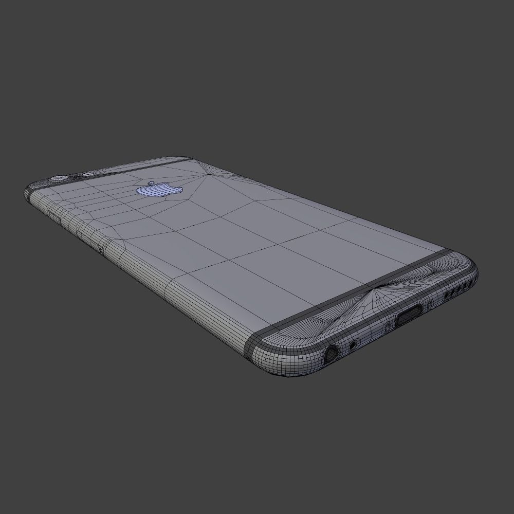Apple iPhone 6 XL Smartphone Low-poly 3D model_12