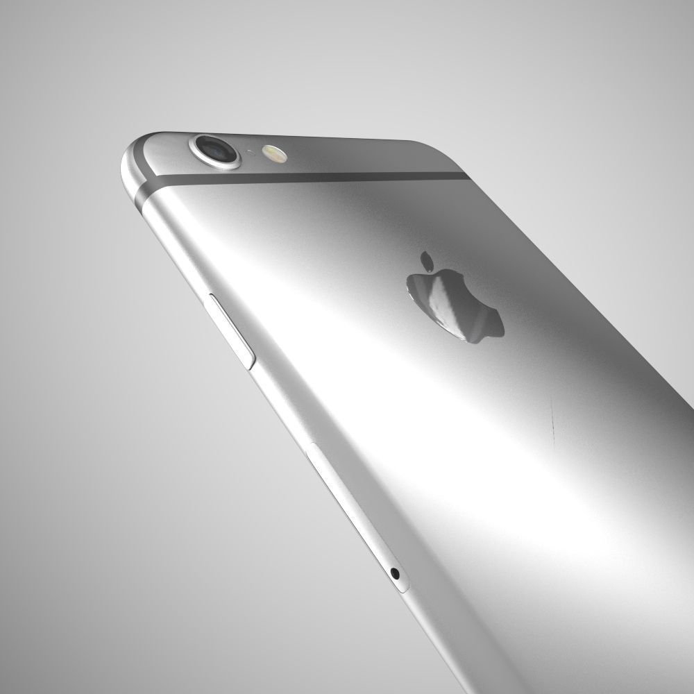 Apple iPhone 6 XL Smartphone Low-poly 3D model_4