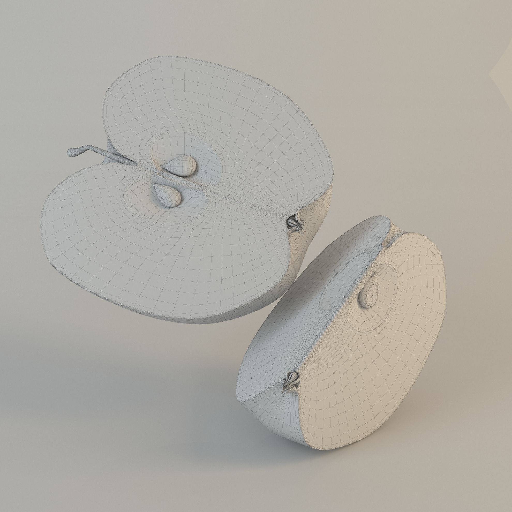 Apple Sliced 3D model | CGTrader